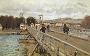 Alfred Sisley Footbridge at Argenteuil Spain oil painting artist